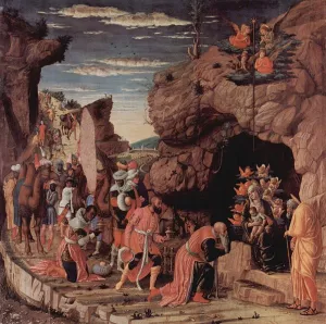 Adoration of the Three Kings by Andrea Mantegna Oil Painting