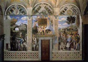 Arrival of Cardinal Francesco Gonzaga by Andrea Mantegna Oil Painting