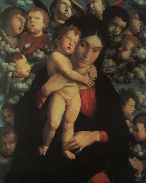 Madonna and Child with Cherubs by Andrea Mantegna Oil Painting