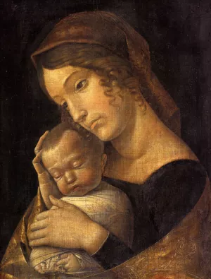 Madonna with Sleeping Child by Andrea Mantegna Oil Painting
