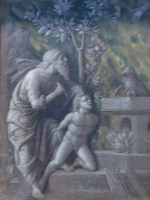 Offering of Isaac by Andrea Mantegna Oil Painting