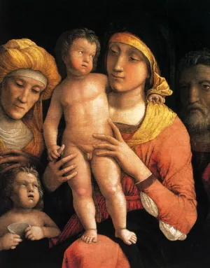 The Holy Family with Saint Elizabeth and the Infant John the Baptist by Andrea Mantegna Oil Painting