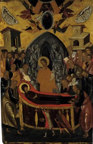 The Dormition of the Virgin by Andreas Ritzos Oil Painting