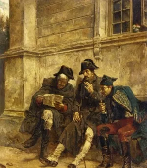 News from the Front by Andrew Garrick Gow Oil Painting