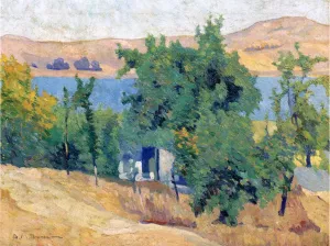 Across Carquinez Straits by Anne Bremer Oil Painting