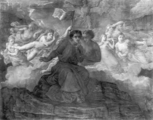 Le Poeme de l'ame - L'Espirit du mal by Anne-Francois-Louis Janmot Oil Painting