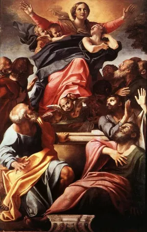 Assumption of the Virgin Mary by Annibale Carracci Oil Painting