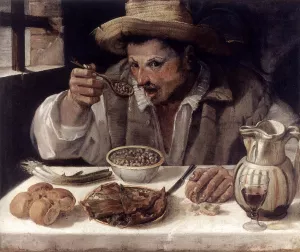 The Beaneater by Annibale Carracci Oil Painting