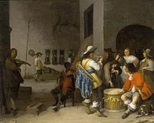 Guardroom Scene by Anthonie Palamedesz Oil Painting