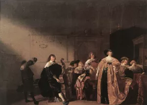 Party Scene with Music by Anthonie Palamedesz Oil Painting