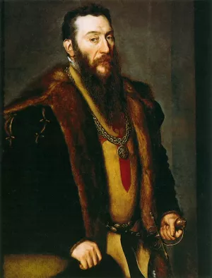 Portrait of Giovanni Battista di Castaldo by Anthonis Van Dashorst Oil Painting