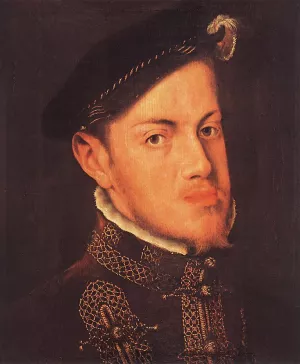 Portrait of the Philip II, King of Spain by Anthonis Van Dashorst Oil Painting