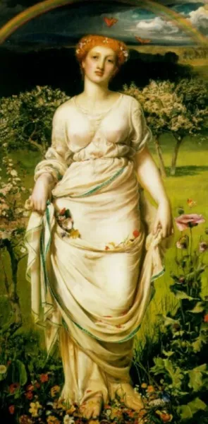 Gentle Spring by Anthony Frederick Sandys Oil Painting