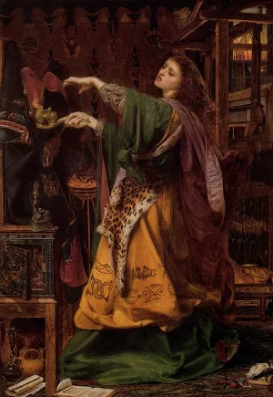 Morgan le Fay by Anthony Frederick Sandys Oil Painting