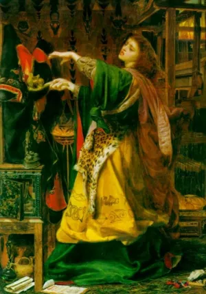 Morgana le Fay II by Anthony Frederick Sandys Oil Painting