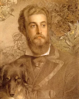 Portrait Of Cyril Flower, Lord Battersea by Anthony Frederick Sandys Oil Painting