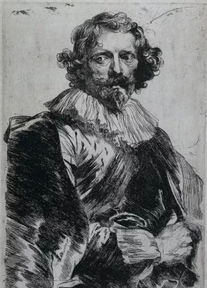 Lucas Vorsterman by Anthony Van Dyck Oil Painting
