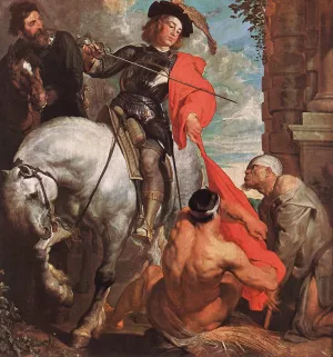 St Martin Dividing His Cloak by Anthony Van Dyck Oil Painting