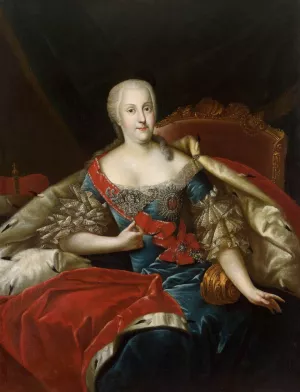Portrait of Johanna Elisabeth, Princess of Anhalt-Zerbst by Antoine Pesne Oil Painting