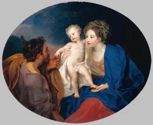 Madonna and Child with a Shepherd by Anton Von Maron Oil Painting