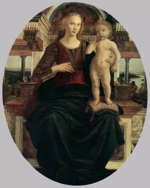 Mary with the Child by Antonio Del Pollaiuolo Oil Painting