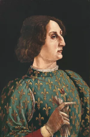 Portrait of Galeazzo Maria Sforza by Antonio Del Pollaiuolo Oil Painting