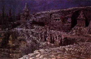 Jerusalen Olivos y Lirios by Antonio Munoz Degrain Oil Painting