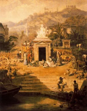 Techo del Teatro Cervantes by Antonio Munoz Degrain Oil Painting