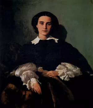 Portrait of the Noblewoman Marrocchi by Antonio Puccinelli Oil Painting