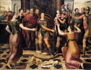 The Judgement of Solomon by Antoon Claeissens Oil Painting