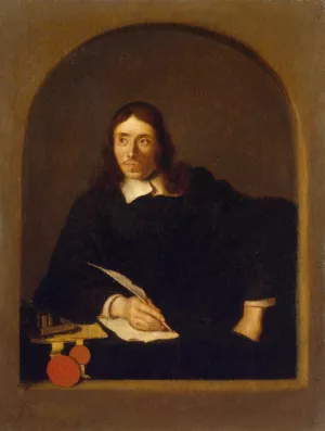 Portrait of a Notary by Arie De Vois Oil Painting