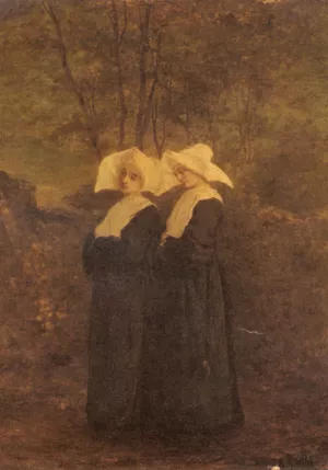 Nuns by Armand Gautier Oil Painting
