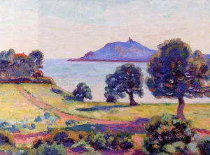 Agay, the Chateau and the Signal Tower by Armand Guillaumin Oil Painting