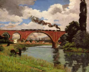 Bridge over the Marne at Joinville by Armand Guillaumin Oil Painting