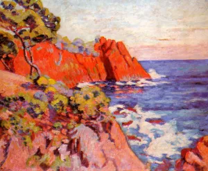 Rocks on the Coast at Agay by Armand Guillaumin Oil Painting