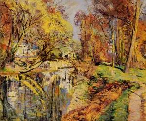 The Banks of the Orge at Epiney, Ile de France by Armand Guillaumin Oil Painting