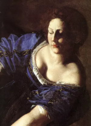 Judith Beheading Holofernes Detail by Artemisia Gentileschi Oil Painting