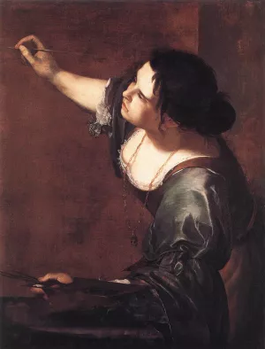 Self-Portrait as the Allegory of Painting by Artemisia Gentileschi Oil Painting