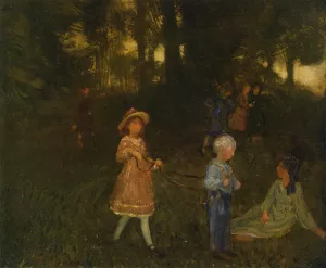 Children Playing by Arthur B. Davies Oil Painting