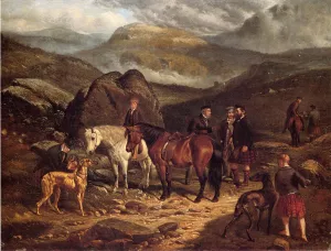 Hunting on the Scottish Highlands by Arthur Fitzwilliam Tait Oil Painting