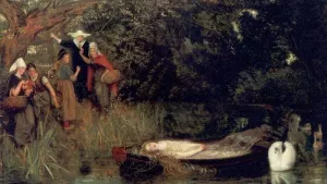 The Lady of Shalott by Arthur Hoeber Oil Painting