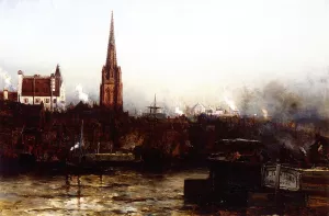 Trinity from the River by Arthur Quartley Oil Painting