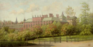 Kensington Palace in May by Arthur Temple Felix Clay Oil Painting