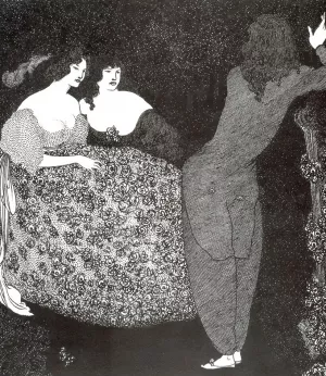 A Repetition of 'Tristan und Isolde' by Aubrey Beardsley Oil Painting