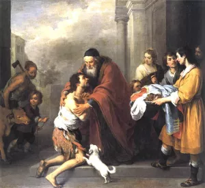 Return of the Prodigal Son by Bartolome Esteban Murillo Oil Painting