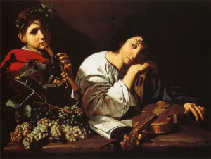 Aminta's Lament by Bartolomeo Cavarozzi Oil Painting