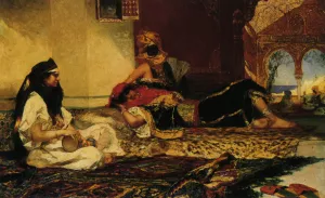 In the Harem by Benjamin Jean Joseph Constant Oil Painting