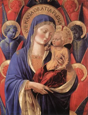 Madonna and Child by Benozzo Di Lese Di Sandro Gozzoli Oil Painting