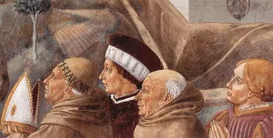 Scenes from the Life of St Francis Detail of Scene 7, South Wall by Benozzo Di Lese Di Sandro Gozzoli Oil Painting