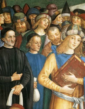 Christ Among the Doctors Detail by Bernardino Pinturicchio Oil Painting